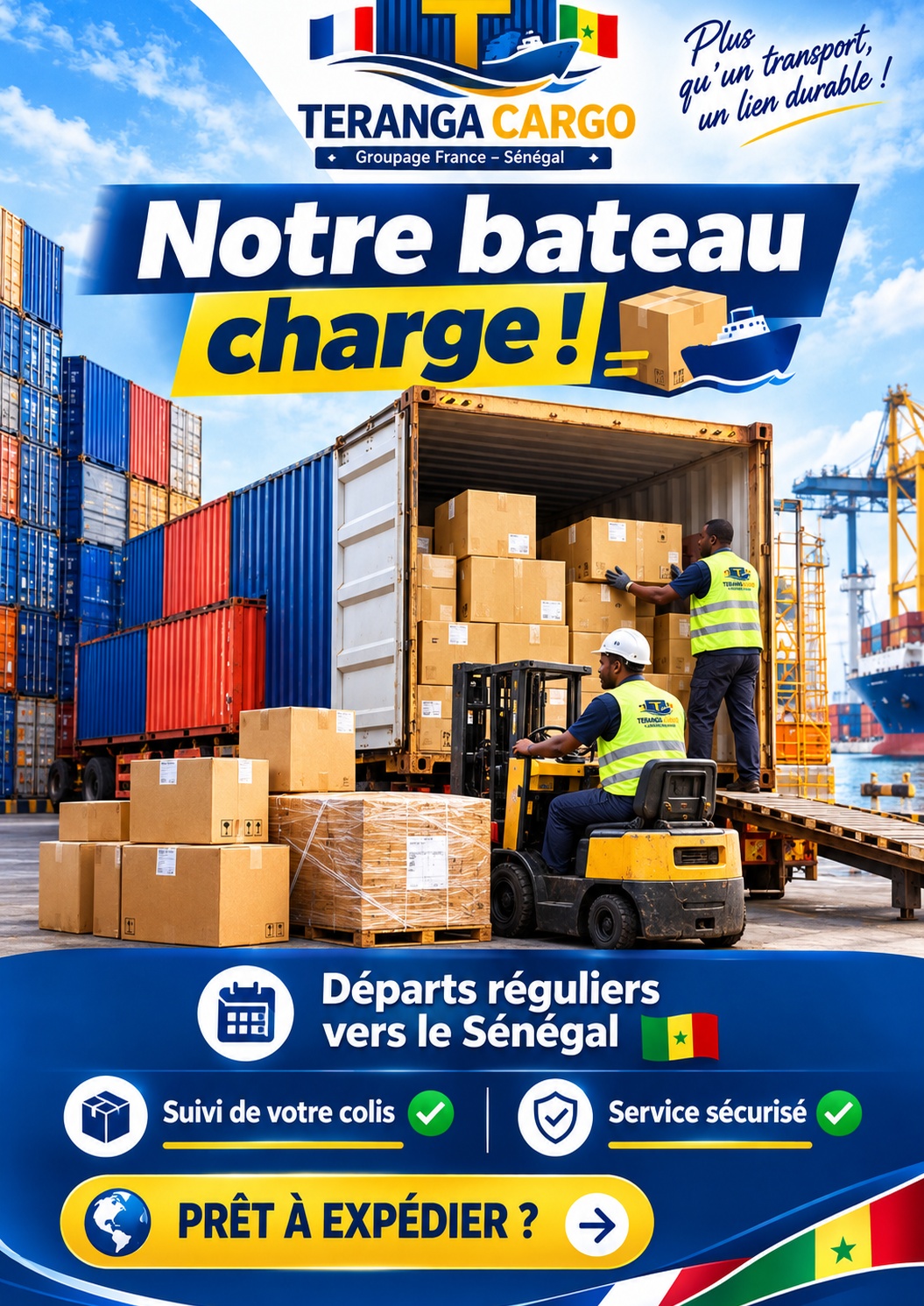 Notre bateau charge — Teranga Cargo